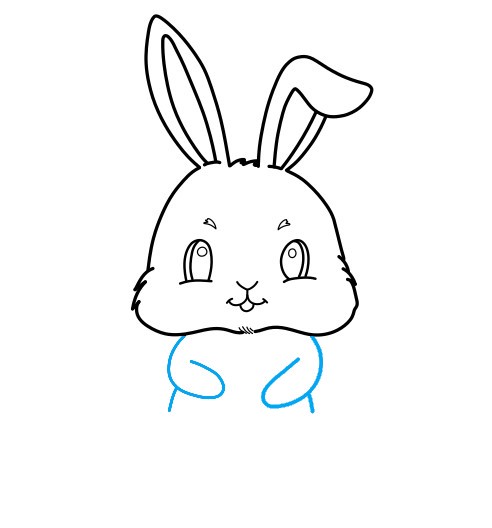 Hướng dẫn vẽ chú thỏ trắng đáng yêu - Bước 6