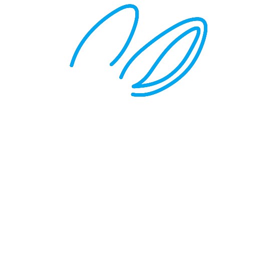 Hướng dẫn vẽ chú thỏ cùng củ cà rốt - Bước 1