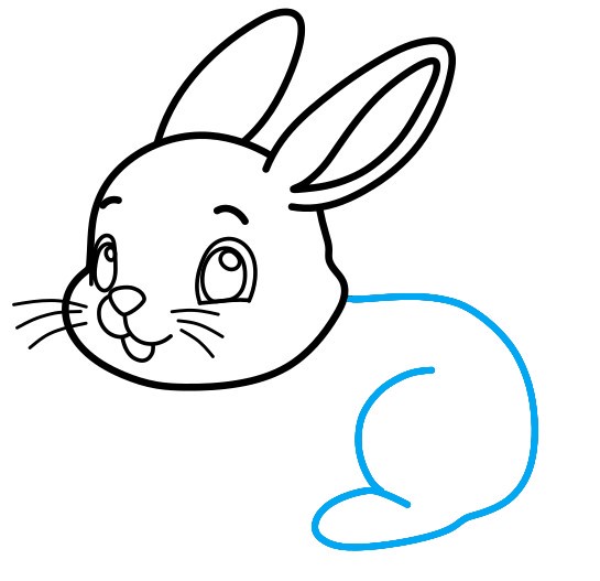 Hướng dẫn vẽ chú thỏ cùng củ cà rốt - Bước 5