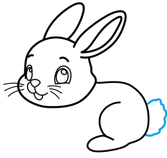 Hướng dẫn vẽ chú thỏ cùng củ cà rốt - Bước 6