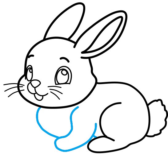 Hướng dẫn vẽ chú thỏ cùng củ cà rốt - Bước 7