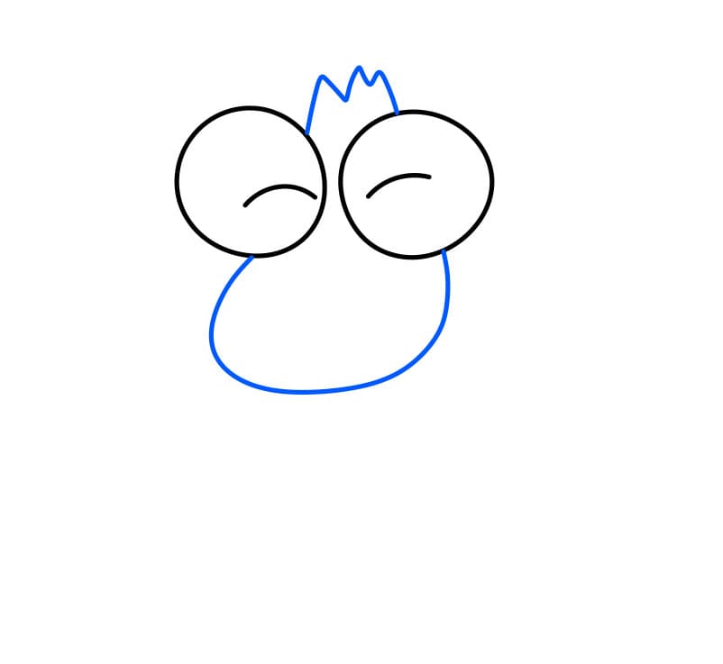 Hướng dẫn vẽ chú tôm vui nhộn - Bước 2