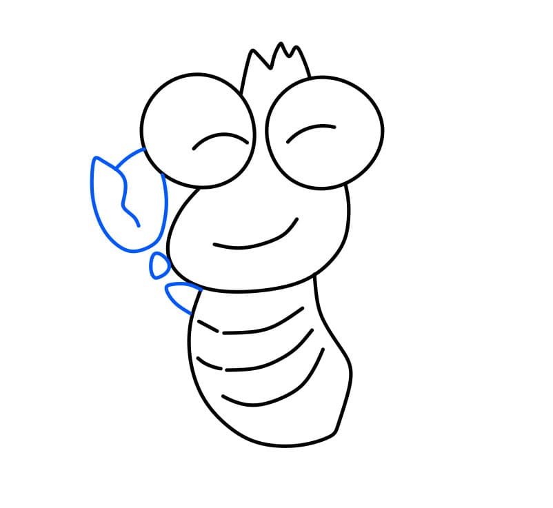 Hướng dẫn vẽ chú tôm vui nhộn - Bước 5