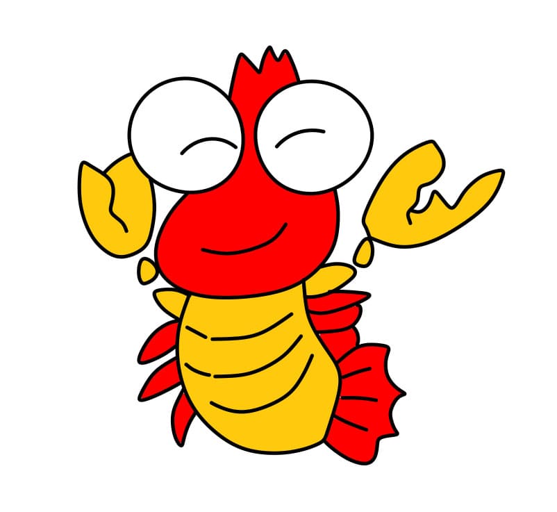 Hướng dẫn vẽ chú tôm vui nhộn