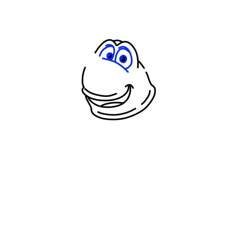 Hướng dẫn vẽ chú tôm càng to - Bước 3