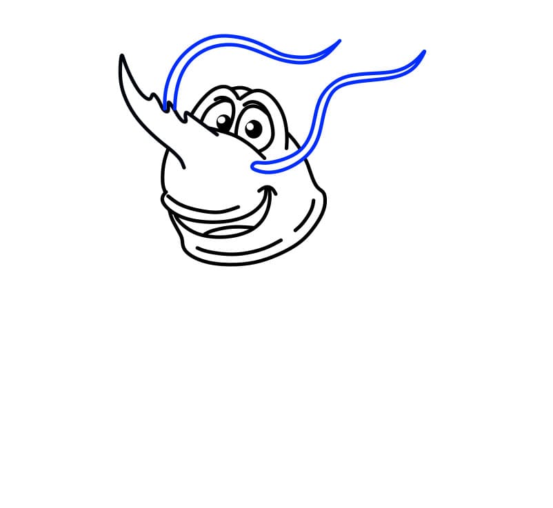 Hướng dẫn vẽ chú tôm càng to - Bước 5