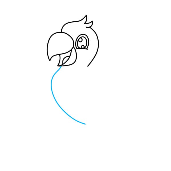 Hướng dẫn vẽ con vẹt đơn giản và đẹp cho bé - Bước 4