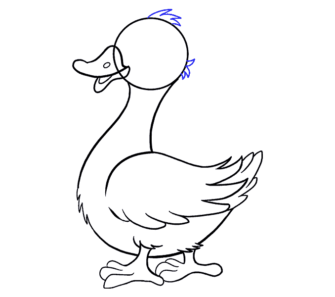 Hướng dẫn cách vẽ con vịt đơn giản và siêu ngộ nghĩnh dễ thương cho bé - Bước 1