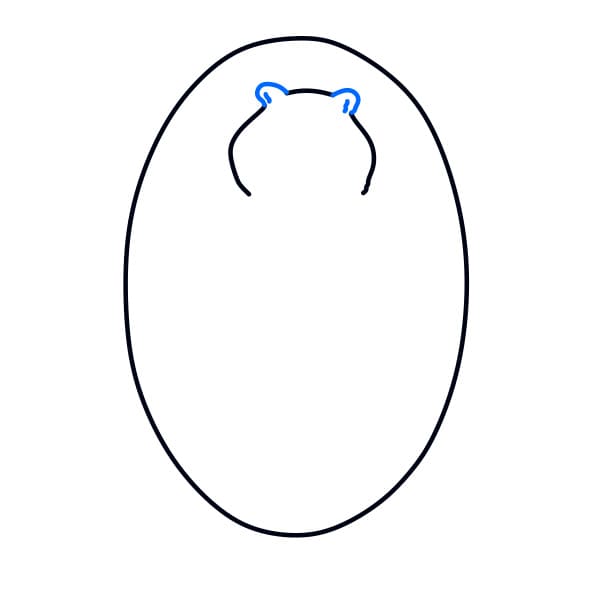 Hướng dẫn vẽ chú gấu bắc cực buồn rầu - Bước 3