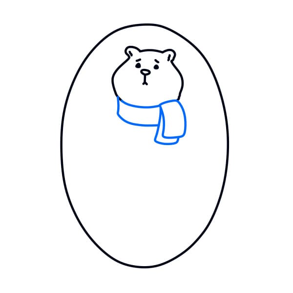 Hướng dẫn vẽ chú gấu bắc cực buồn rầu - Bước 5