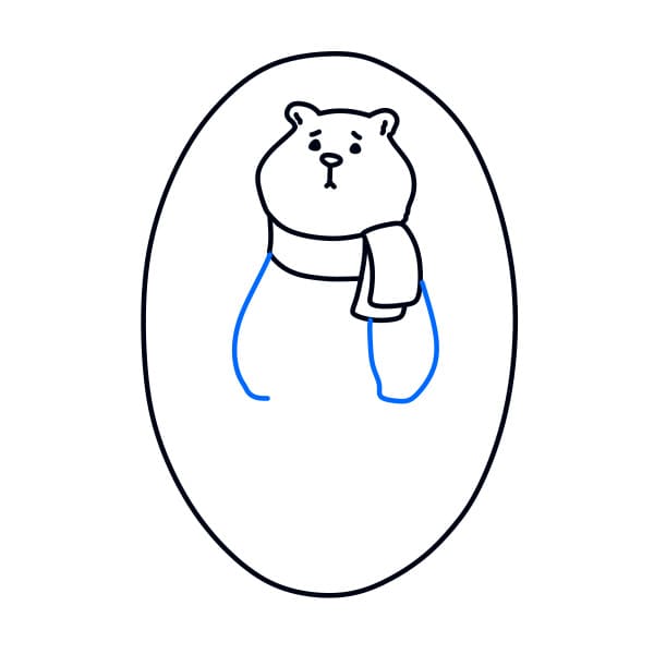 Hướng dẫn vẽ chú gấu bắc cực buồn rầu - Bước 6