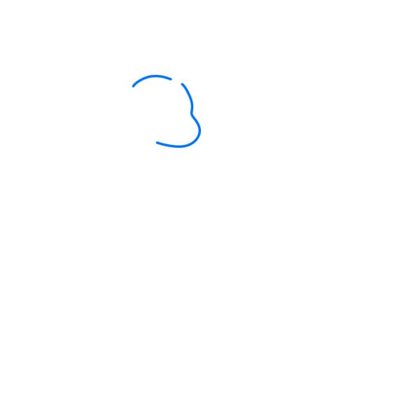 Hướng dẫn vẽ mẹ con nhà gấu bắc cực - Bước 1