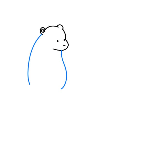 Hướng dẫn vẽ mẹ con nhà gấu bắc cực - Bước 4