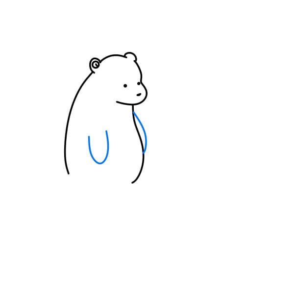 Hướng dẫn vẽ mẹ con nhà gấu bắc cực - Bước 5