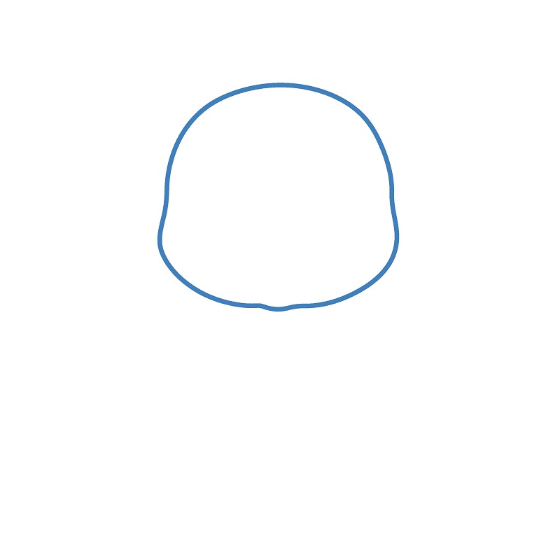 Hướng dẫn vẽ gấu Koala đáng yêu. - Bước 1