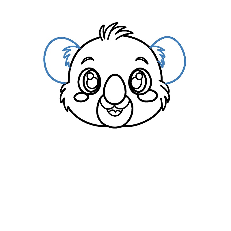 Hướng dẫn vẽ gấu Koala đáng yêu. - Bước 5