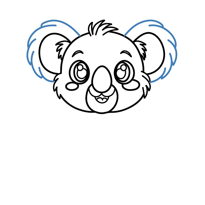 Hướng dẫn vẽ gấu Koala đáng yêu. - Bước 6