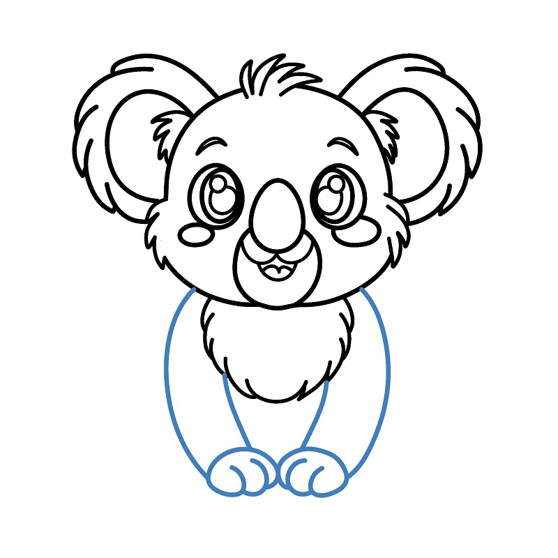 Hướng dẫn vẽ gấu Koala đáng yêu. - Bước 8