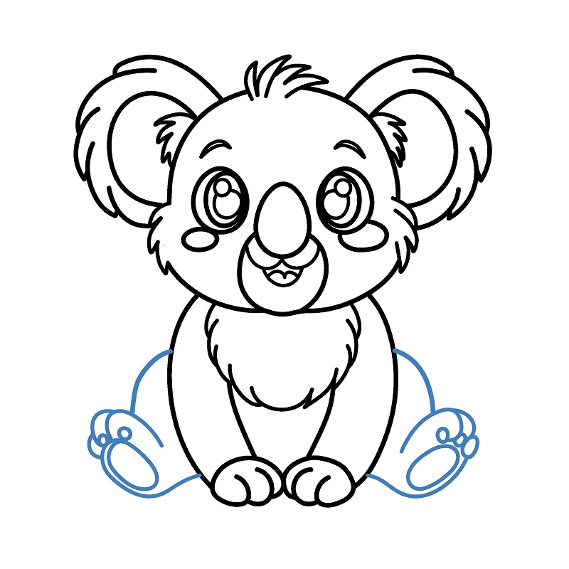 Hướng dẫn vẽ gấu Koala đáng yêu. - Bước 9