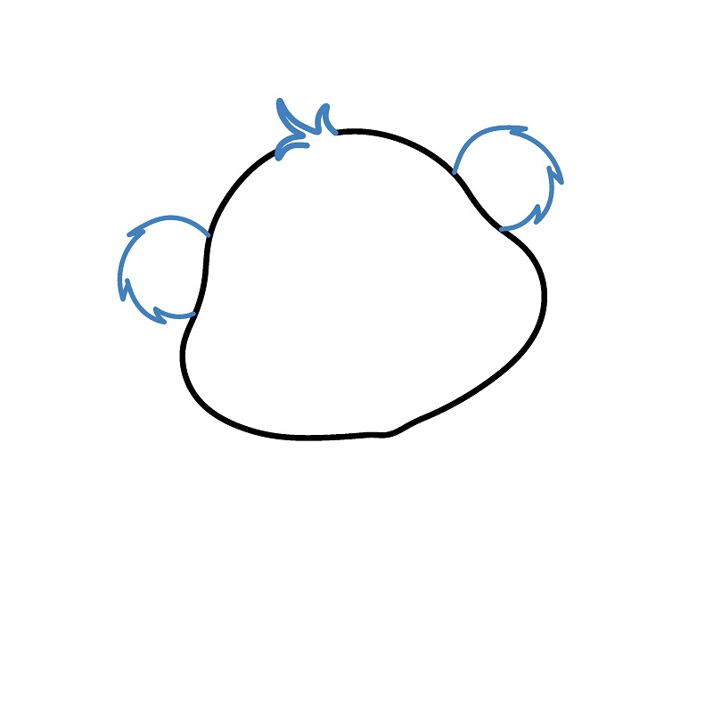 Hướng dẫn vẽ gấu Koala đơn giản. - Bước 2