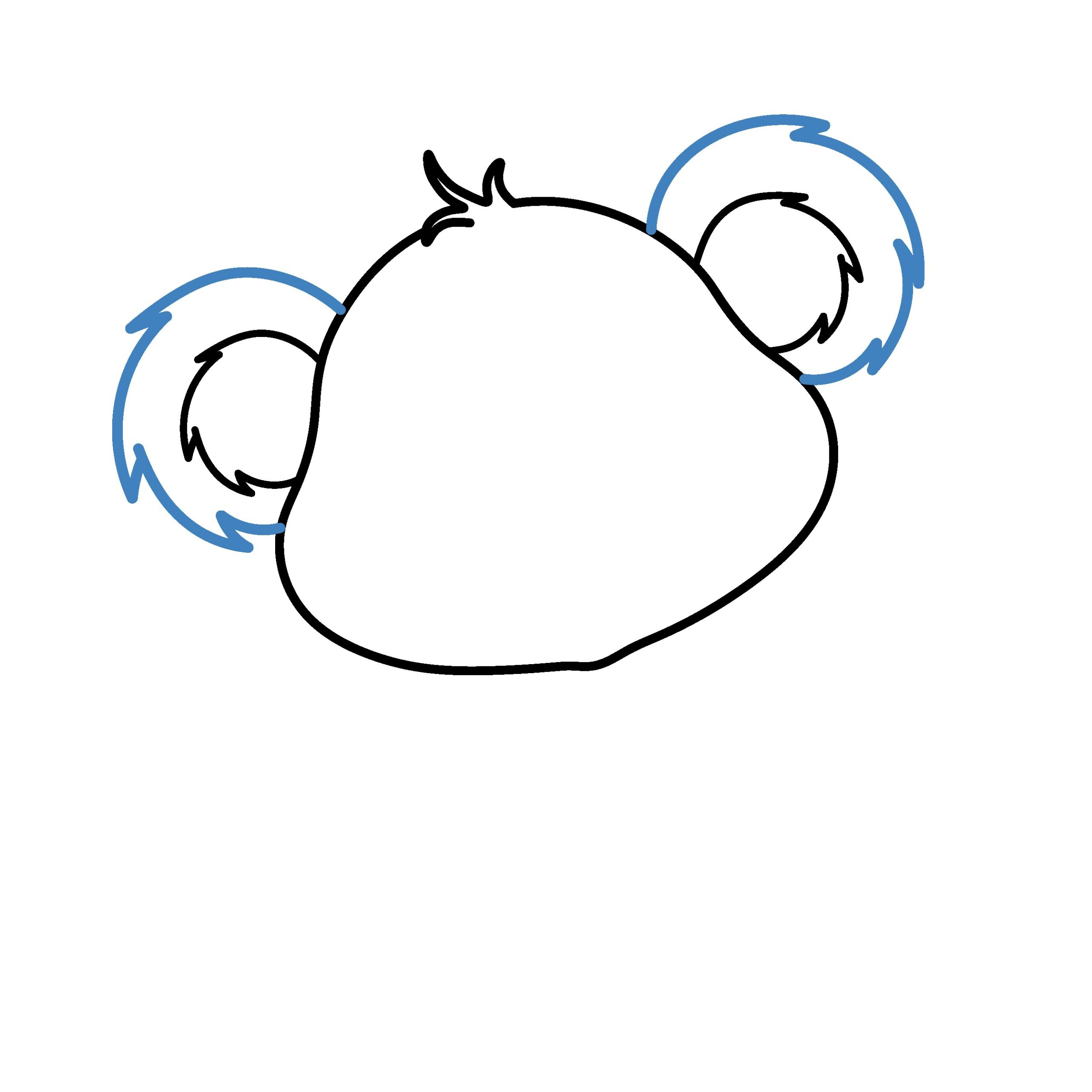 Hướng dẫn vẽ gấu Koala đơn giản. - Bước 3