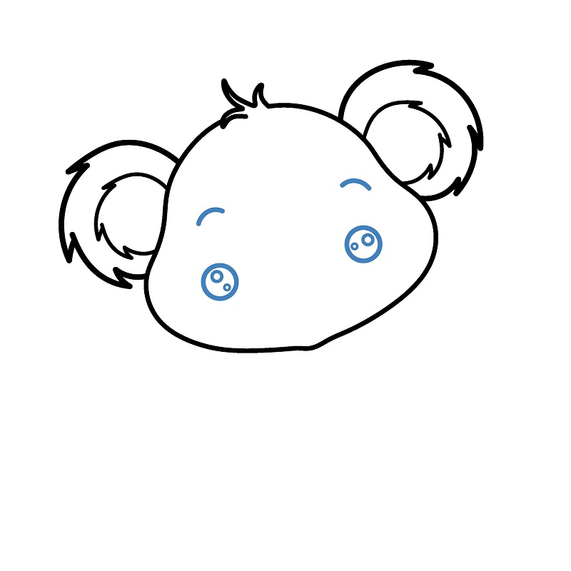 Hướng dẫn vẽ gấu Koala đơn giản. - Bước 4
