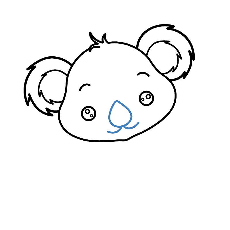 Hướng dẫn vẽ gấu Koala đơn giản. - Bước 5