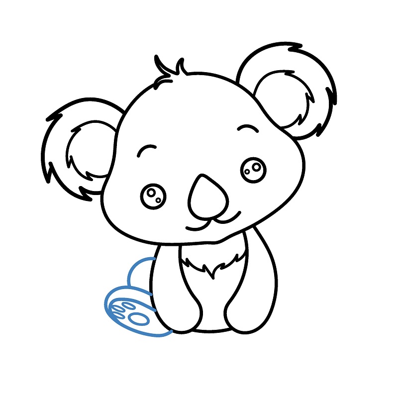Hướng dẫn vẽ gấu Koala đơn giản. - Bước 8