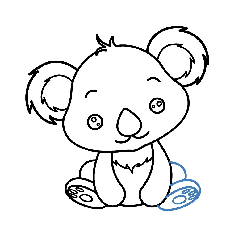 Hướng dẫn vẽ gấu Koala đơn giản. - Bước 9