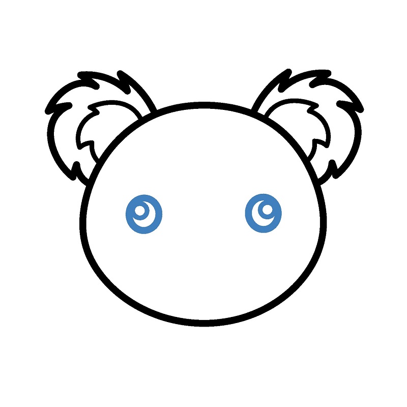 Hướng dẫn vẽ mặt của gấu Koala. - Bước 4