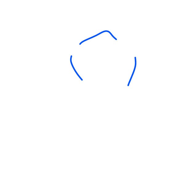 Hướng dẫn cách vẽ gấu Pooh đơn giản và dễ thương ngộ nghĩnh cho bé - Bước 1