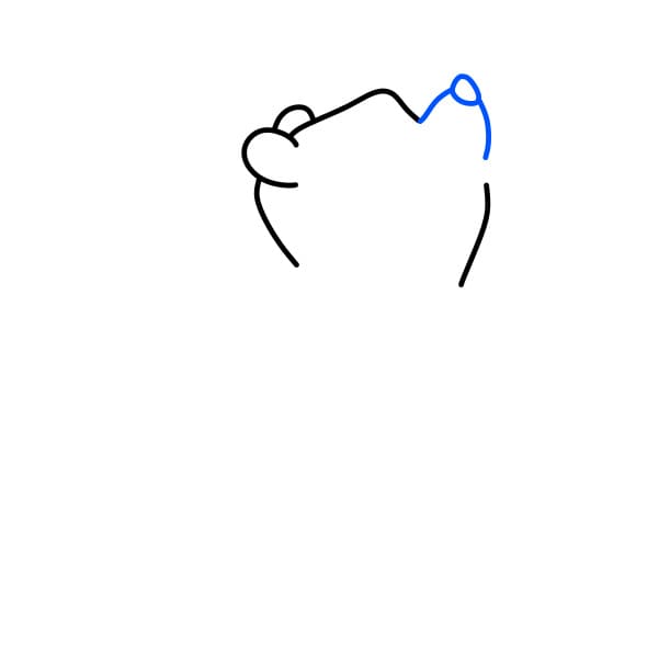 Hướng dẫn cách vẽ gấu Pooh đơn giản và dễ thương ngộ nghĩnh cho bé - Bước 3