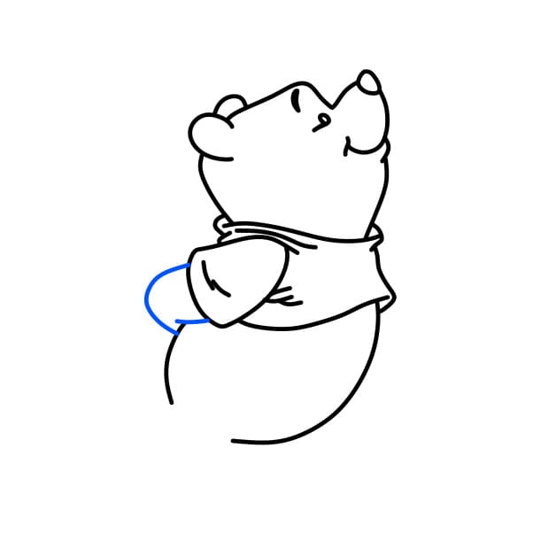 Hướng dẫn cách vẽ gấu Pooh đơn giản và dễ thương ngộ nghĩnh cho bé - Bước 8