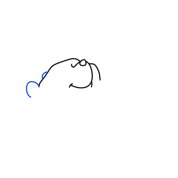 Hướng dẫn vẽ chú gấu pooh đang nằm thư giãn - Bước 3