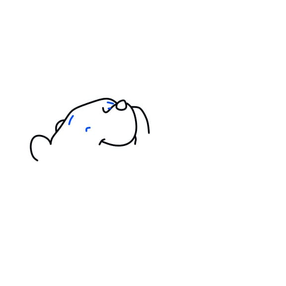 Hướng dẫn vẽ chú gấu pooh đang nằm thư giãn - Bước 4