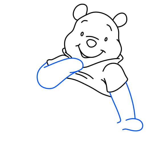 Hướng dẫn vẽ chú gấu pooh ngây thơ - Bước 5