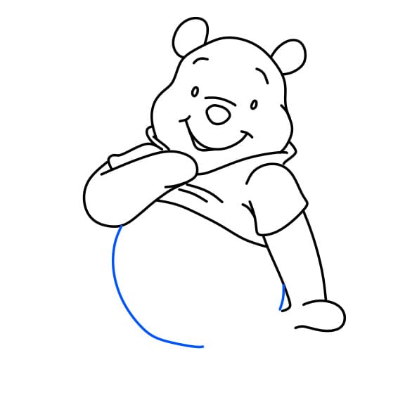 Hướng dẫn vẽ chú gấu pooh ngây thơ - Bước 6