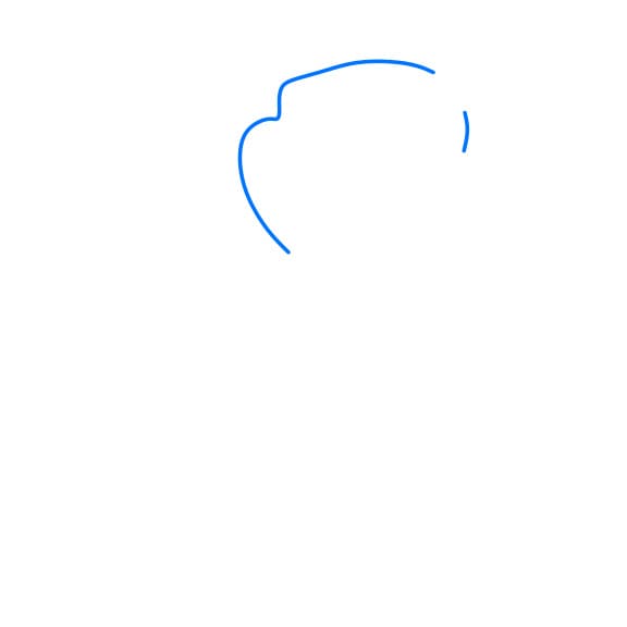 Hướng dẫn vẽ chú gấu pooh yêu đời - Bước 1