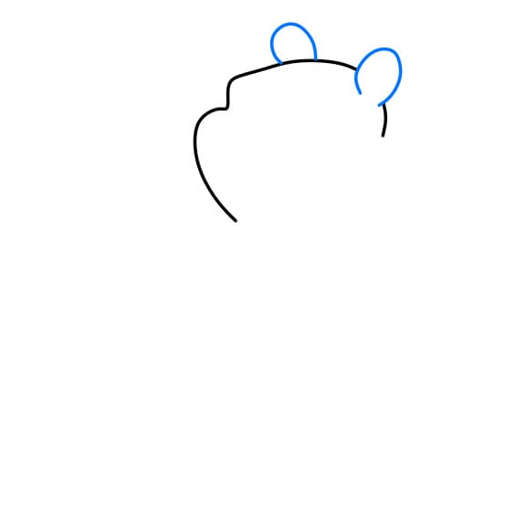 Hướng dẫn vẽ chú gấu pooh yêu đời - Bước 2