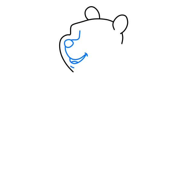 Hướng dẫn vẽ chú gấu pooh yêu đời - Bước 3