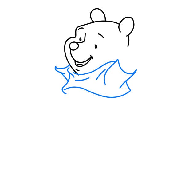 Hướng dẫn vẽ chú gấu pooh yêu đời - Bước 5