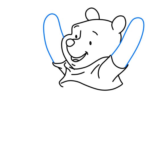 Hướng dẫn vẽ chú gấu pooh yêu đời - Bước 6