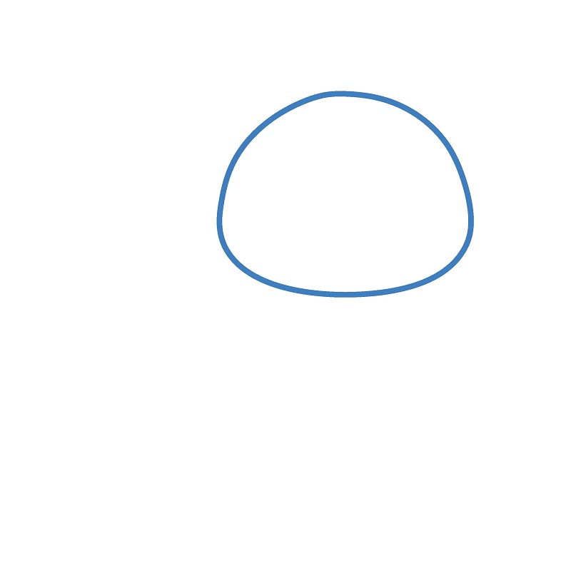 Hướng dẫn vẽ một con gấu trúc đỏ đáng yêu. - Bước 1