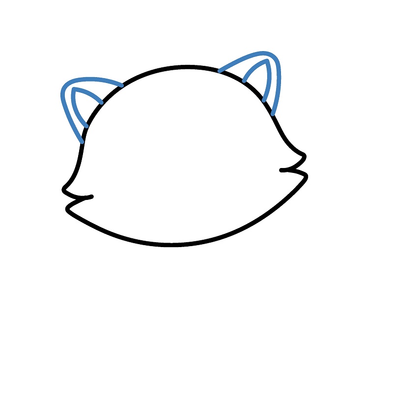 Hướng dẫn vẽ con gấu trúc đỏ chibi. - Bước 2