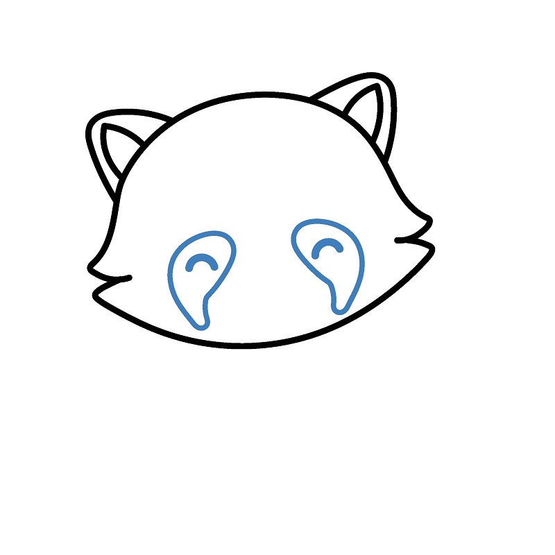 Hướng dẫn vẽ con gấu trúc đỏ chibi. - Bước 3