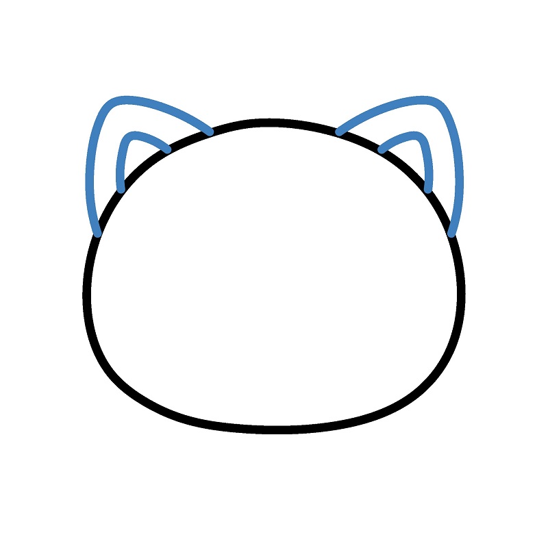 Hướng dẫn vẽ đầu con gấu trúc đỏ. - Bước 2