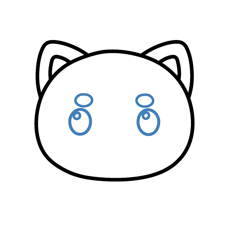 Hướng dẫn vẽ đầu con gấu trúc đỏ. - Bước 3