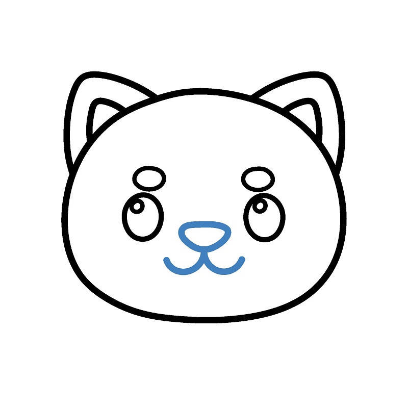 Hướng dẫn vẽ đầu con gấu trúc đỏ. - Bước 4