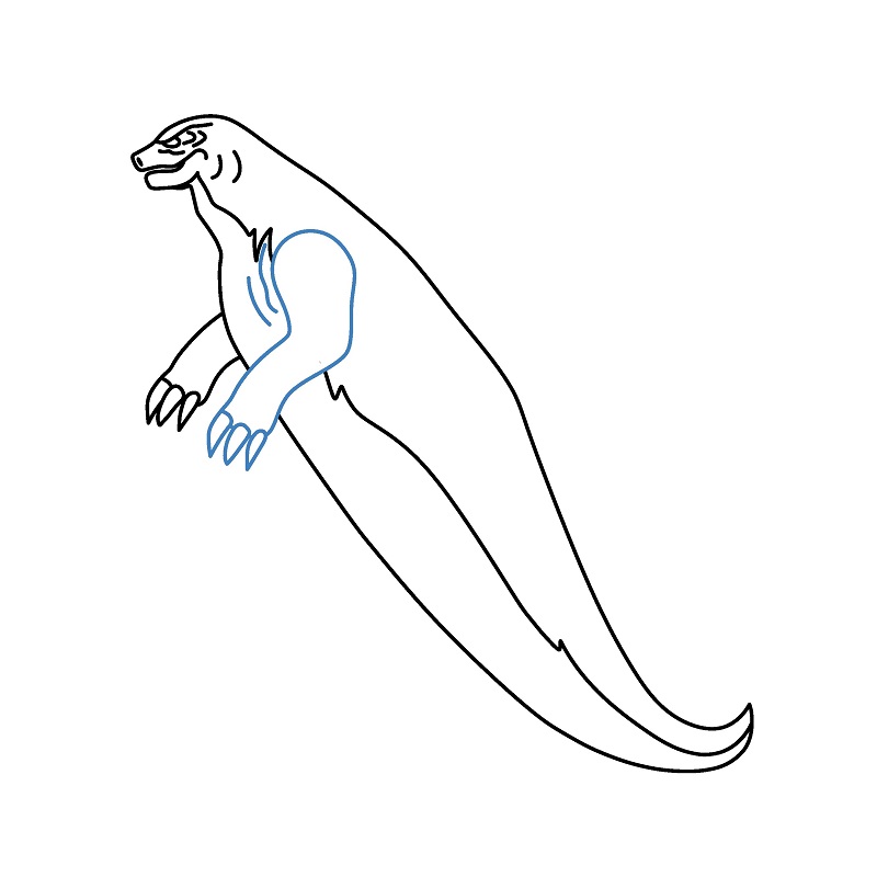 Hướng dẫn vẽ Godzilla đơn giản. - Bước 5