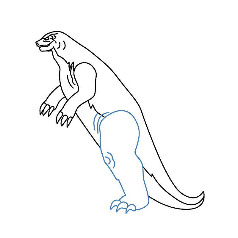Hướng dẫn vẽ Godzilla đơn giản. - Bước 6